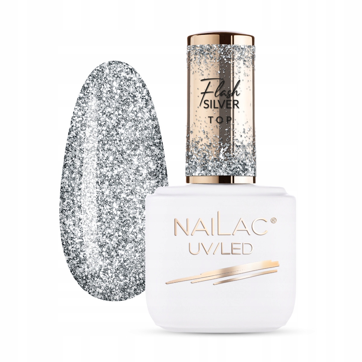 

NaiLac Top hybrydowy Flash Silver Top 7ml