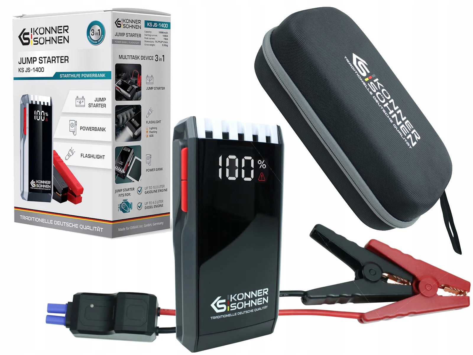 Štartovacie zariadenie Ks JS-1400 Jump Starter na štartovanie auta