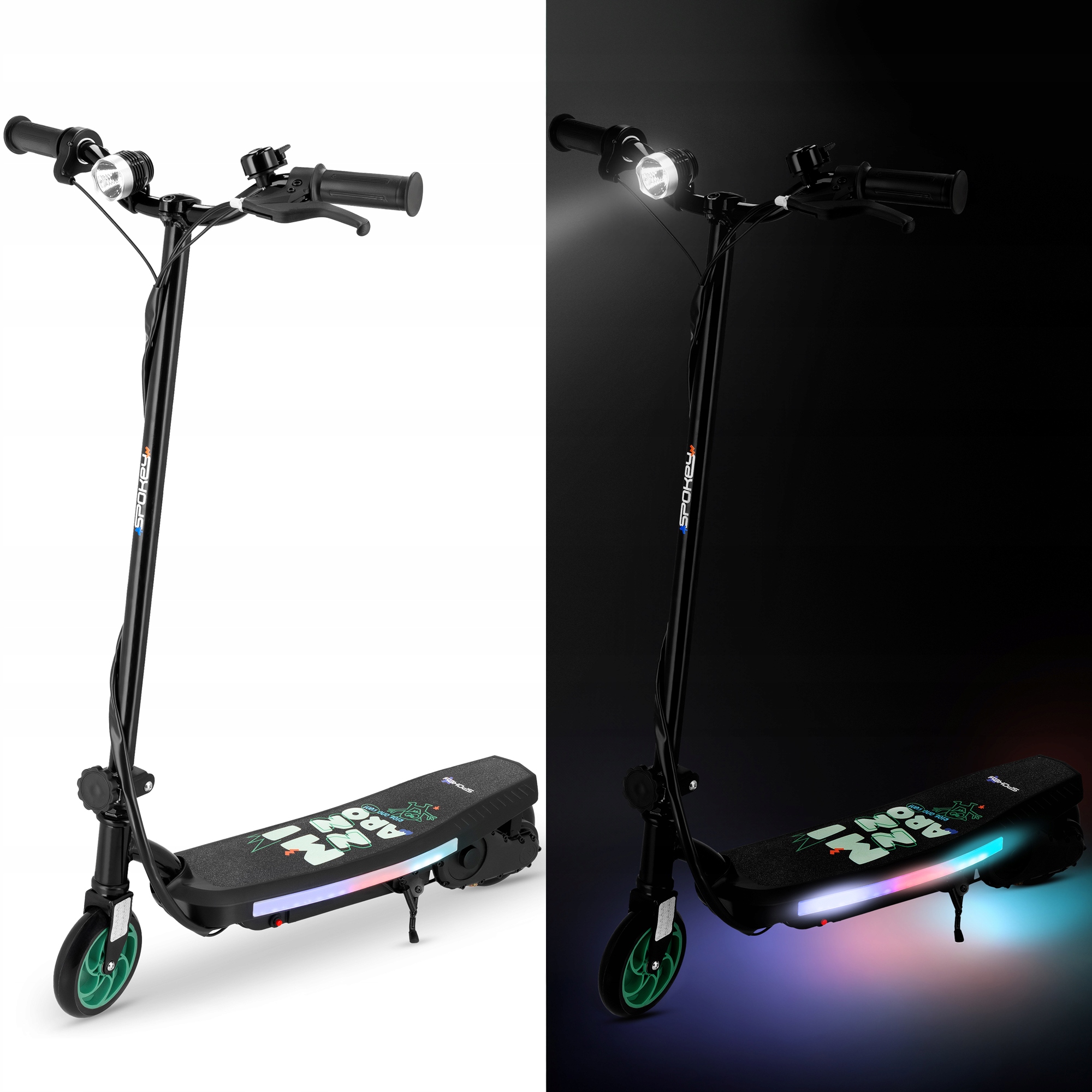 Hulajnoga elektryczna dla dziecka składana 12km/h ze stopką Spokey Mizzaro