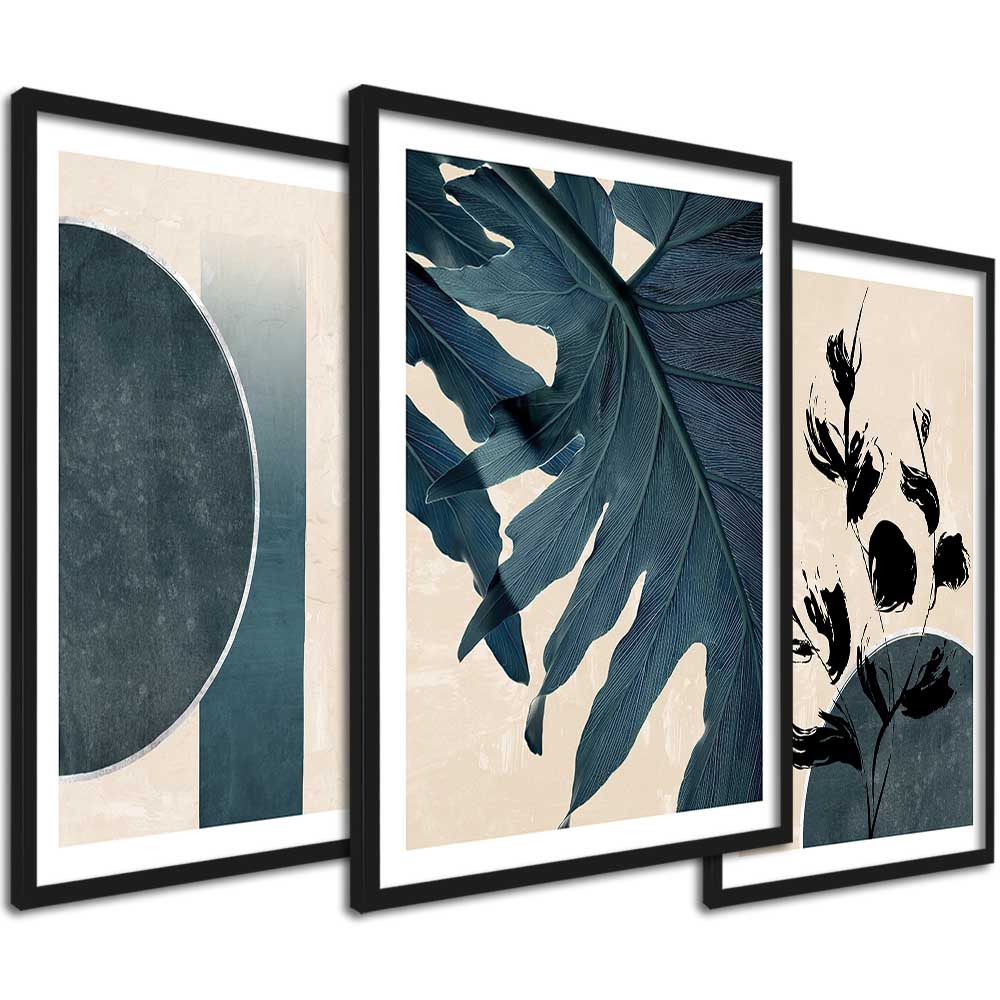 Obrazy zestaw 3 sztuk styl Dekoracja na ścianę w stylu skandynawskim 30x40