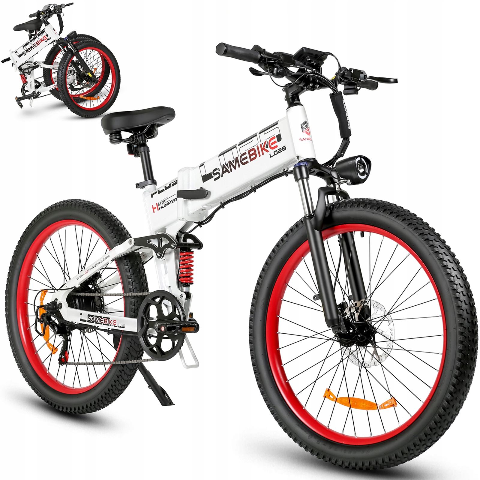 26" Skládací elektrokolo LO26 Plus 1000W 45 km/h 48V 15Ah 100 km Offroad