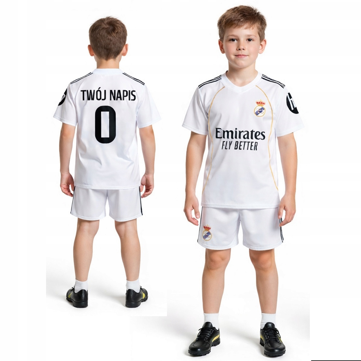 Strój piłkarski Mbappe Własny Nadruk własne imię komplet 2w1 134 cm