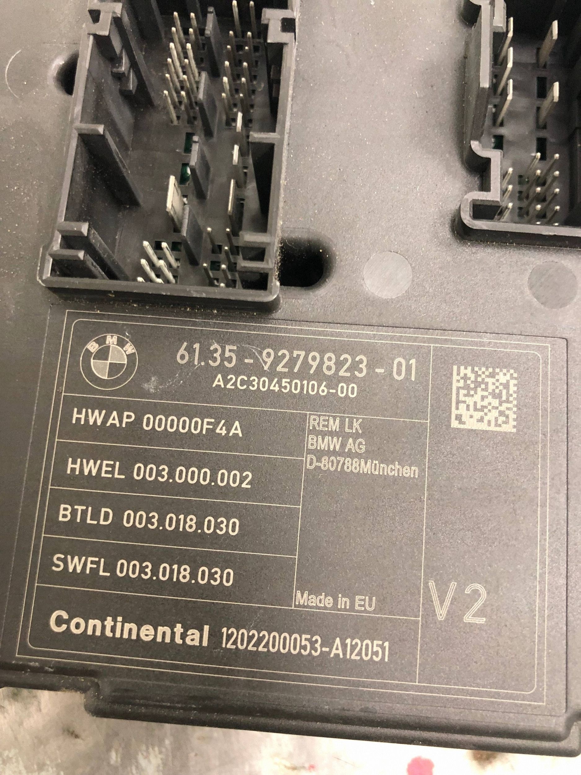 module control unit KOMFORTU BMW F30 9279823