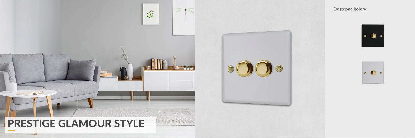 Wyłącznik uniwersalny schodowy mosiądz polerowany Liczba klawiszy Poczwórny