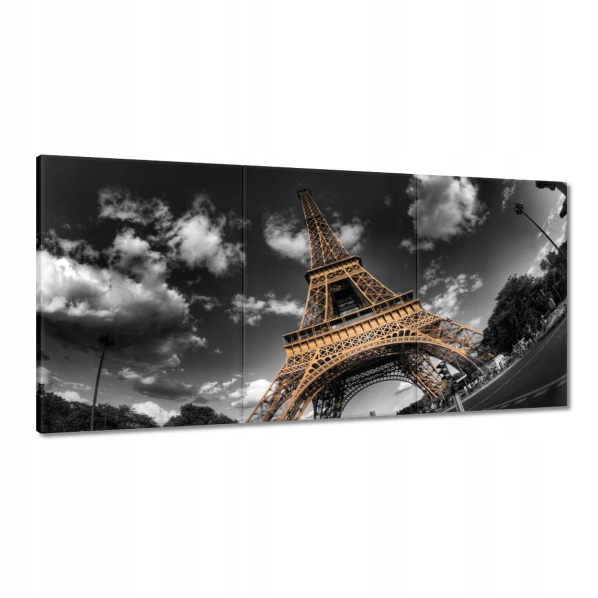Obrazy 180x90 Zlatá Eiffelova veža