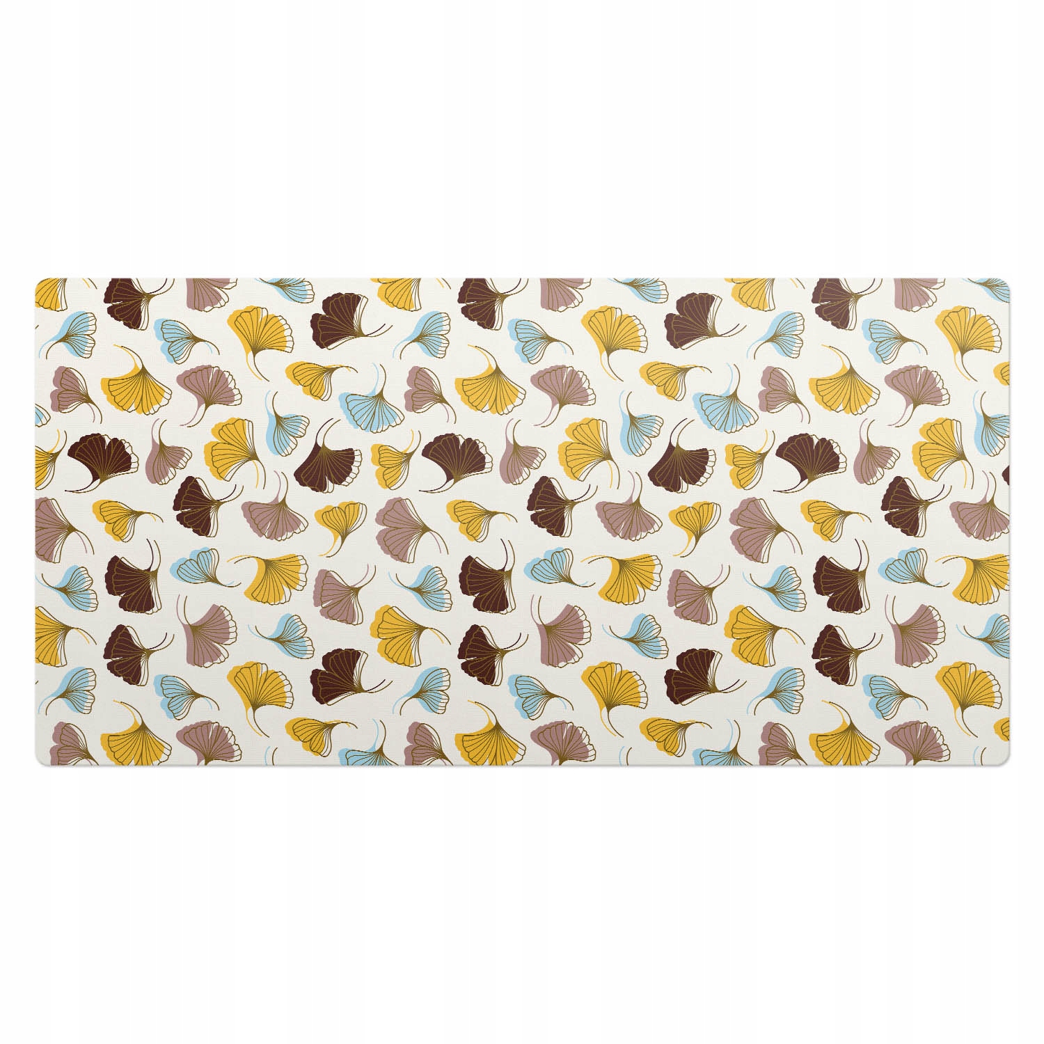 Vinylová podložka na stůl se stylovým potiskem Vzor listů ginkgo 100 x 50 cm