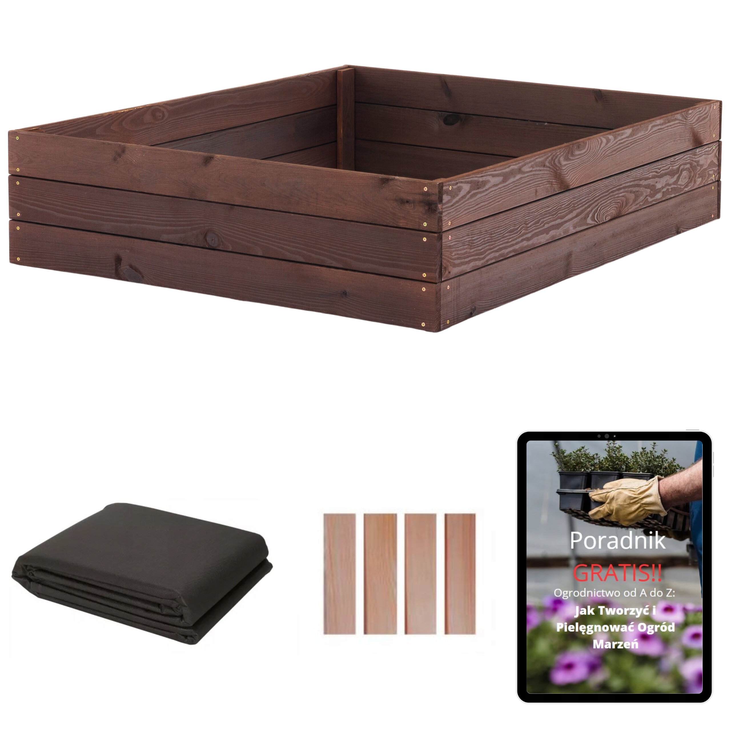 Vyvýšený záhon Bedny na zeleninu Zeleninový Záhon Impregnovaný 120x80x27 cm