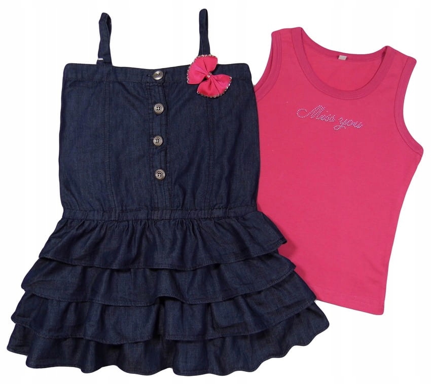 

Sukienka jeans falbanki+gratis 5142 Eva 4A pink