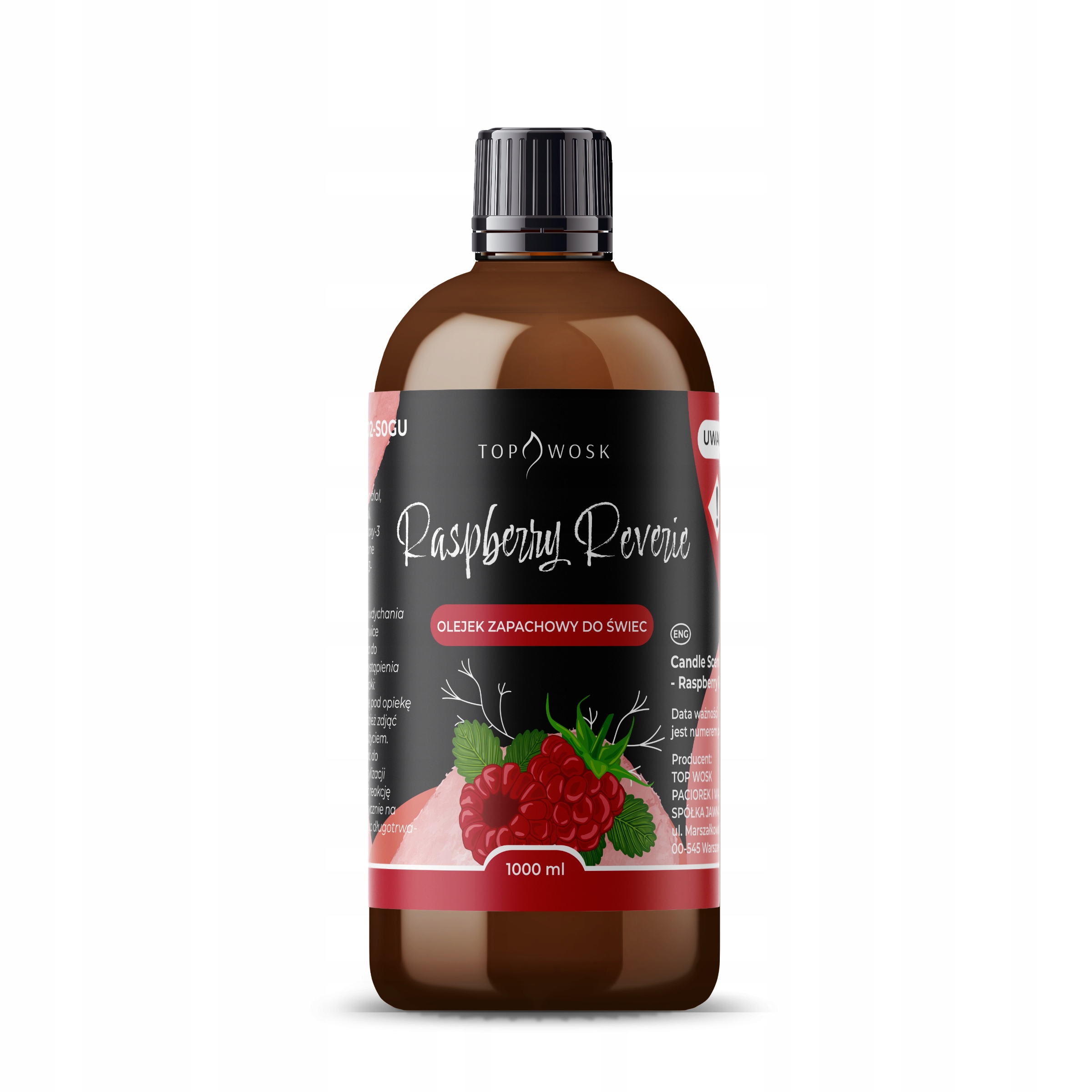 Vonný olej do sviečok Raspberry Reverie 1000 ml, vôňa do farského vosku