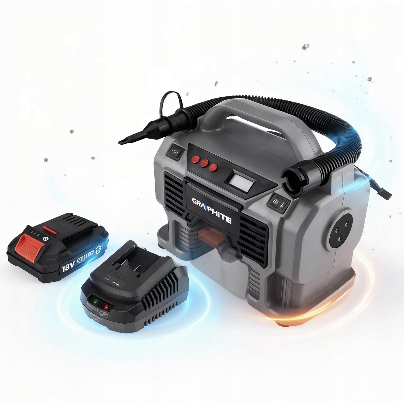 Graphite Kompresor Akumulátor 2AH Energy+ 18V Set 58GE113 58GE131 Kpl.