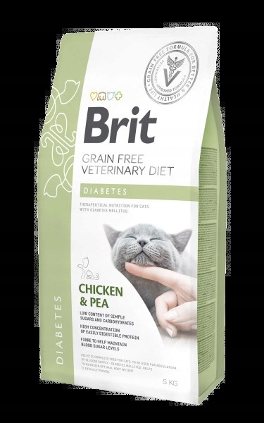 Brit Grain Free Veterinary Diets Cat Diabetes Kuře s hráškem 2 kg