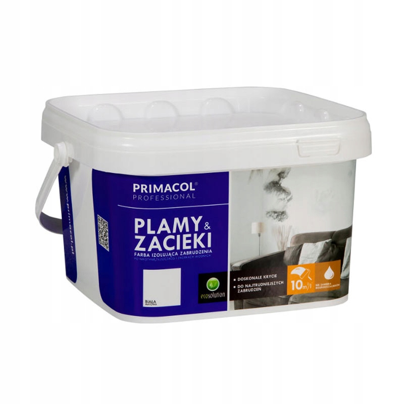 Farba akrylowa ścienna Primacol 2,5 l Biały mat