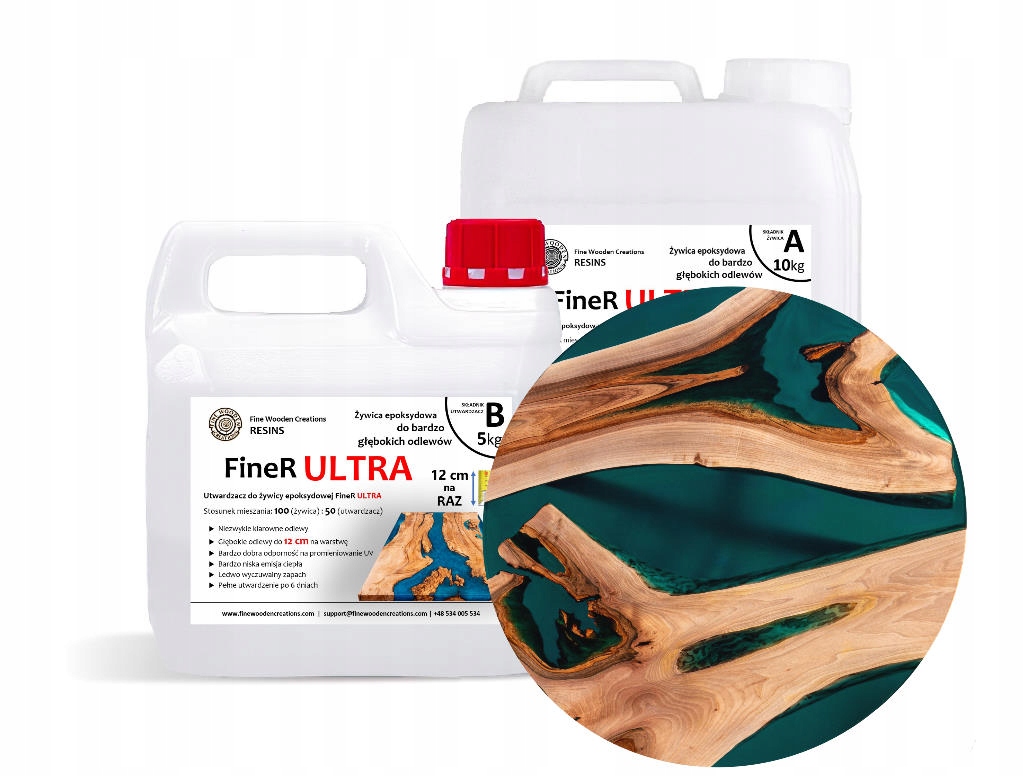 FineR Ultra epoxidová pryskyřice pro odlitky do 12cm, 15kg