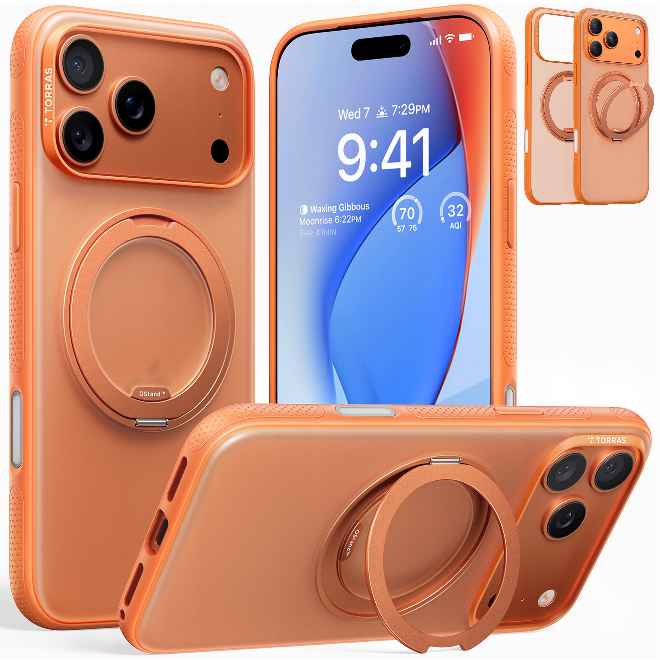 Torras Ostand Fitness Case Etui MagSafe z Uchwytem do iPhone 17 Pro Max