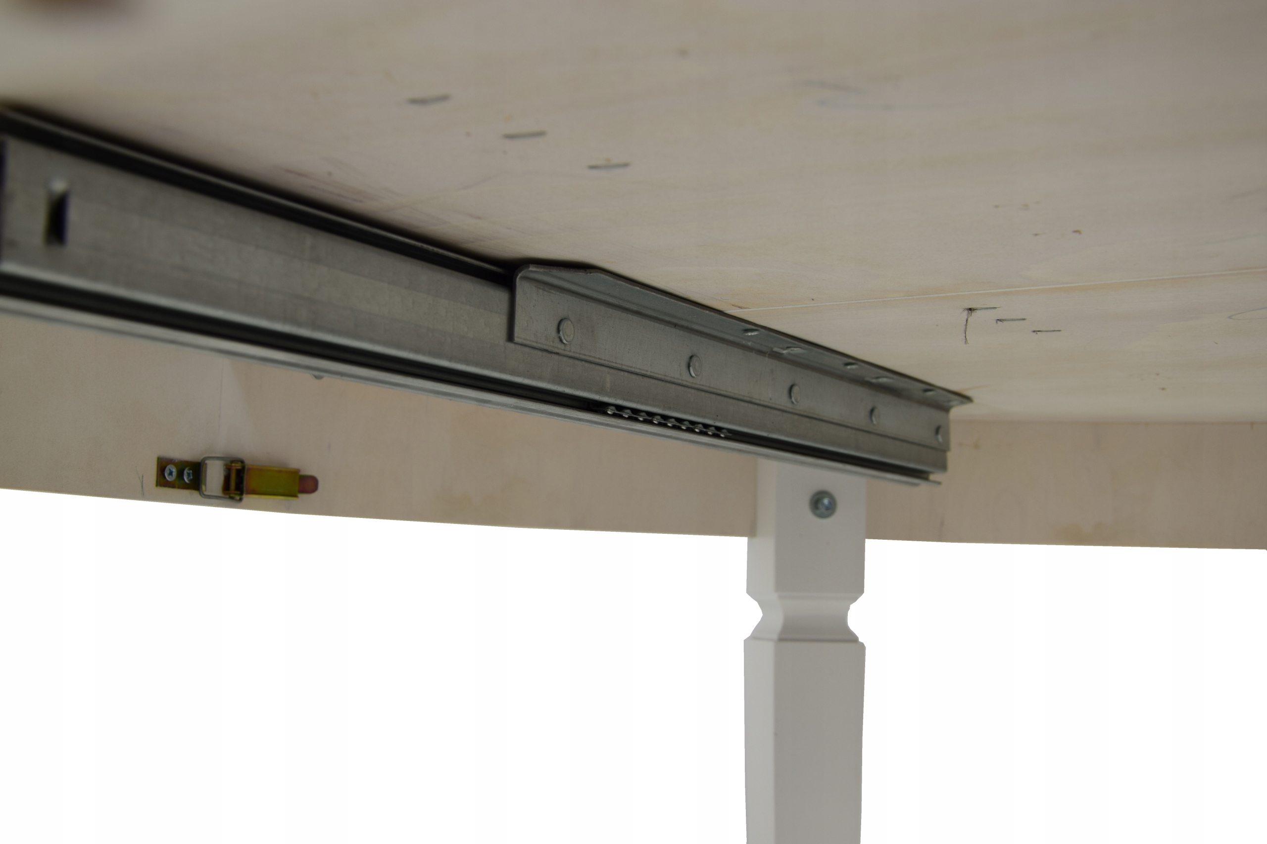 MASYWNY duży okrągły rozkładany stół biały salonu Kolekcja PS