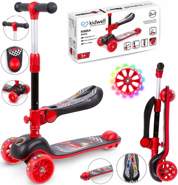 Hulajnoga balansowa Kidwell Rimba Race jeździk Led