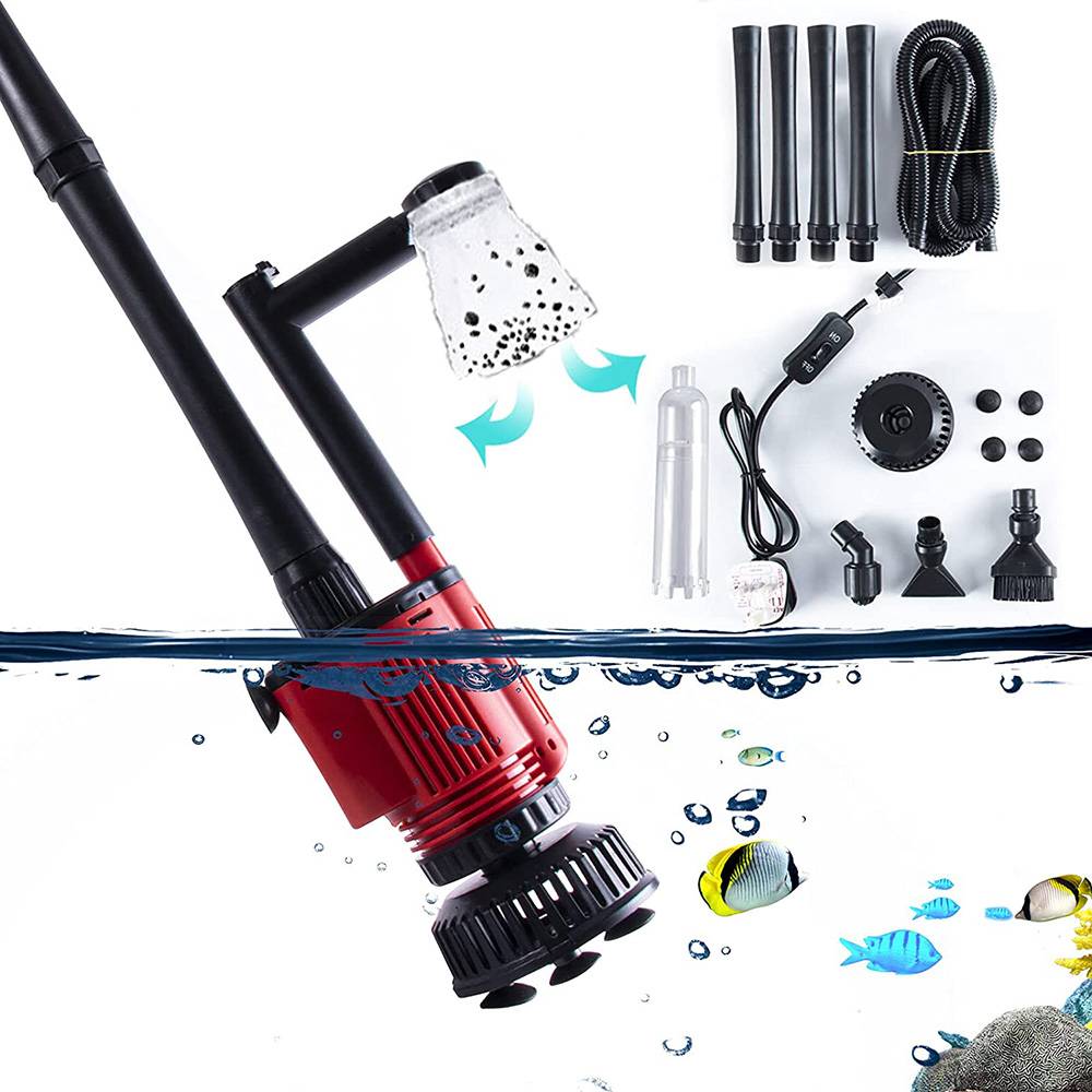 6v1 Elektrický Vysavač do akvária 1800 l/h 28 W pro čištění písku a štěrku
