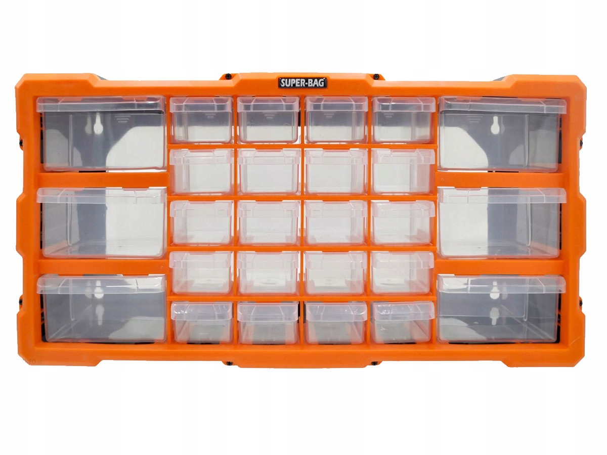 

Organizer ścienny z 26 szufladkami pomarańczowy
