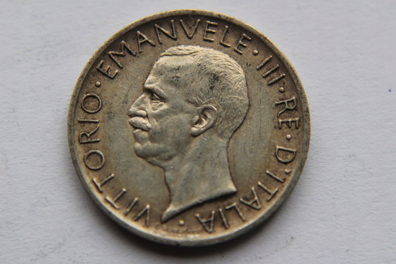 5 LIRÓW 1927 R. WŁOCHY SREBRO - CG967