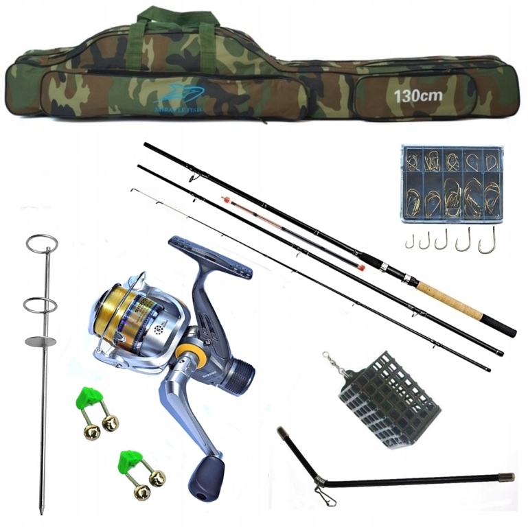 Zestaw Wędkarski Wędka360cm Kołowrotek SH3000 Gold Pokrowiec NR330