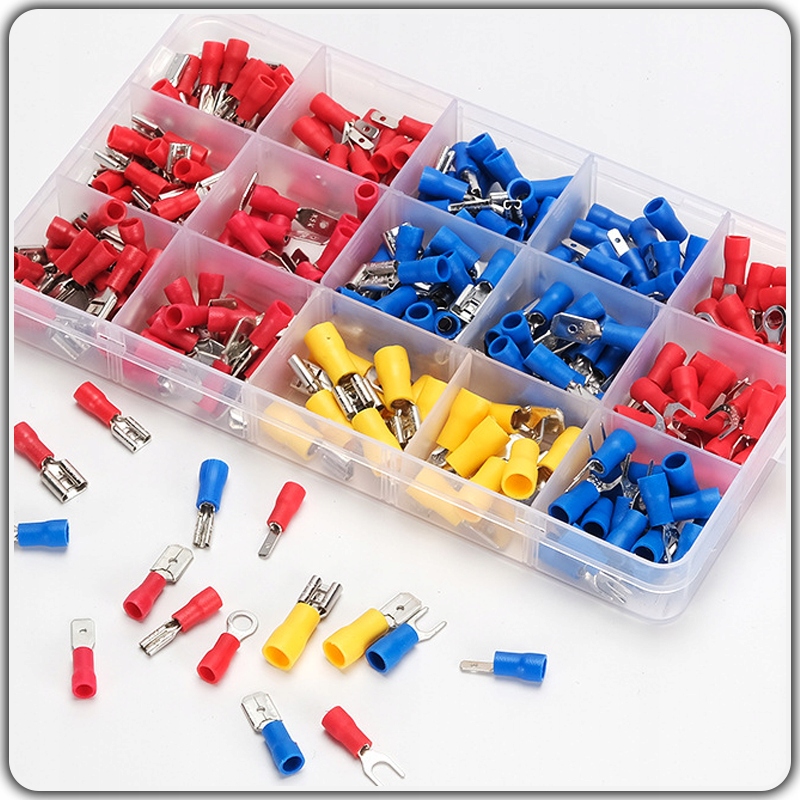 ZESTAW KONEKTORÓW IZOLOWANYCH SAMOCHODOWYCH 280 SZT. Zaciski Elektryczne Producent Retoo