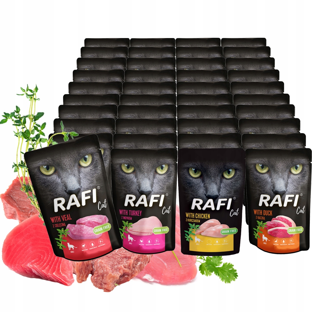 Rafi Cat paštika Mix chutí Bez Ryb 40x100g