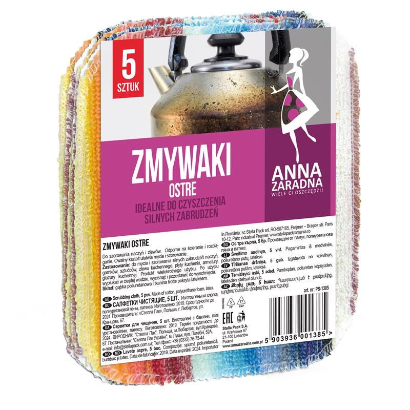 

Zmywaki kuchenne ostre Maxi 5szt Anna Zaradna