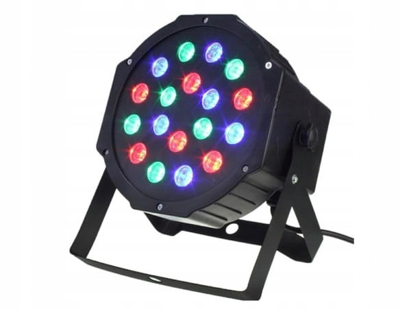 Reflektor Kolorofon Led Disco Stroboskop 18 X 3W