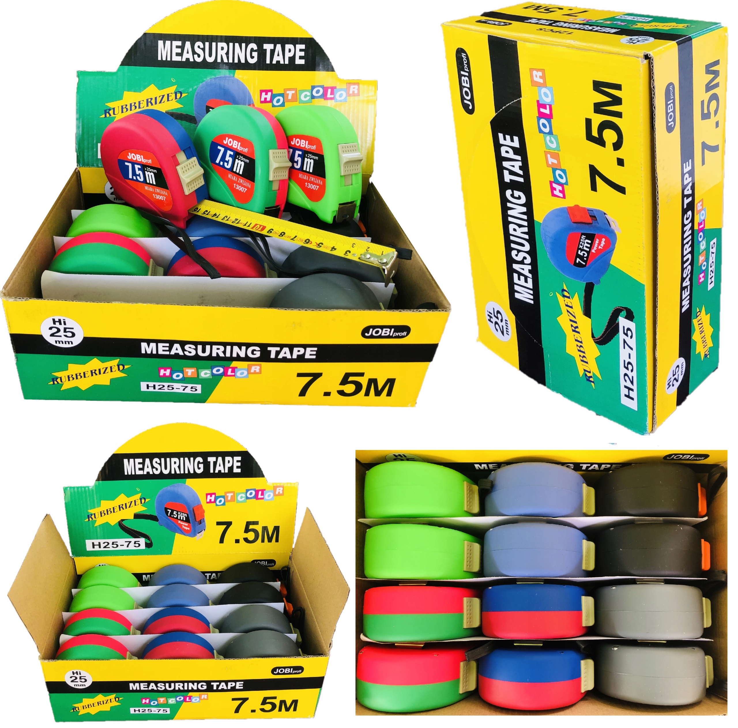 Jobi Miara zwijana gumowana 7,5m 12 SZTUK