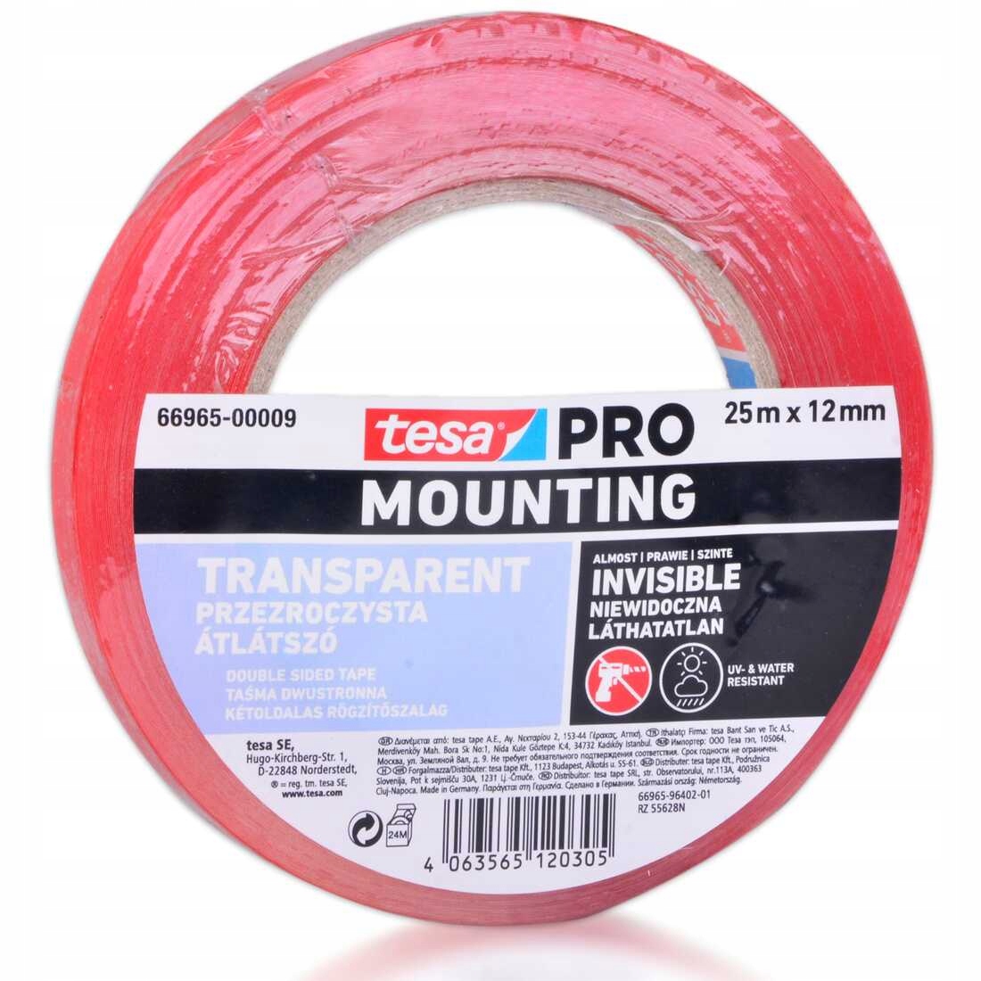 

Taśma tesa Pro Mounting 25m x 12mm przezroczysta