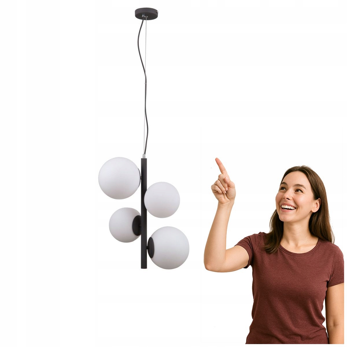 Závesná lampa Riga PND-44213-4A-SBL Italux