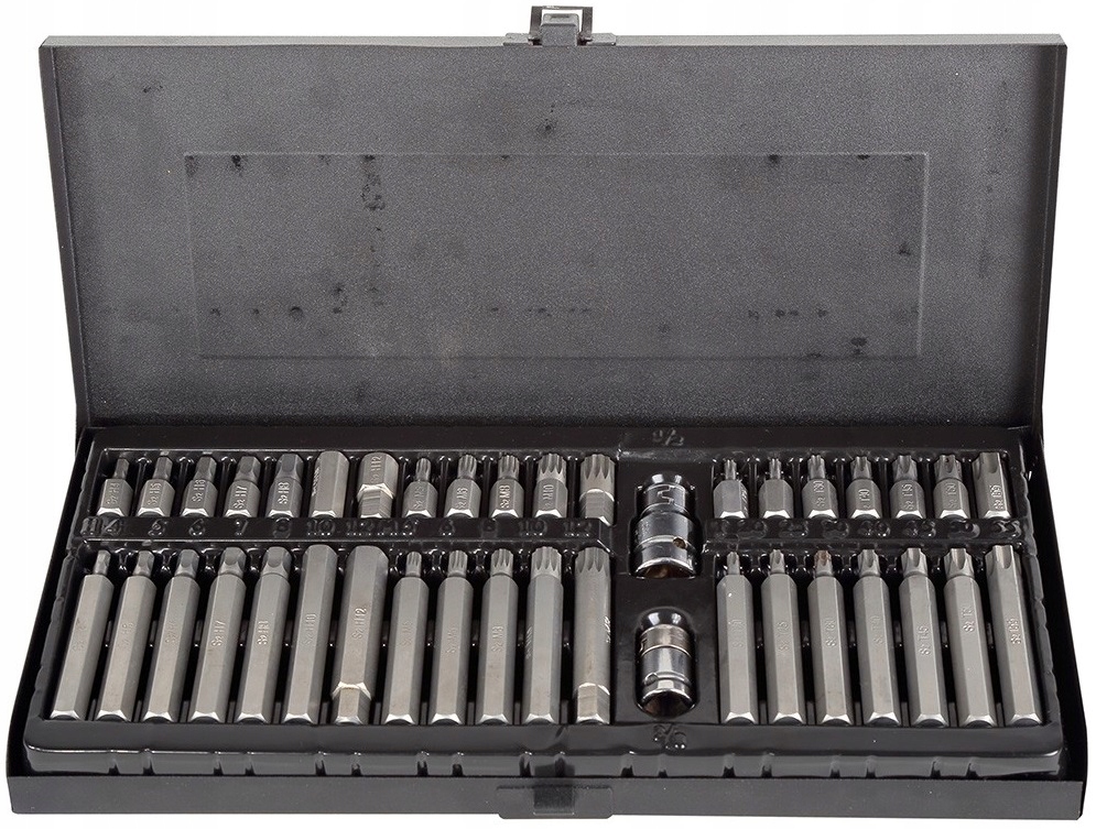 Набор наконечников T20-T55,M5-M12,HEX 4-12, 40 шт S2