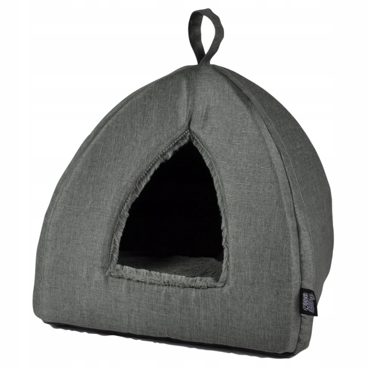 Levně Pelíšek Pro Kočky tmavě zelený Domeček 35 x 38 cm