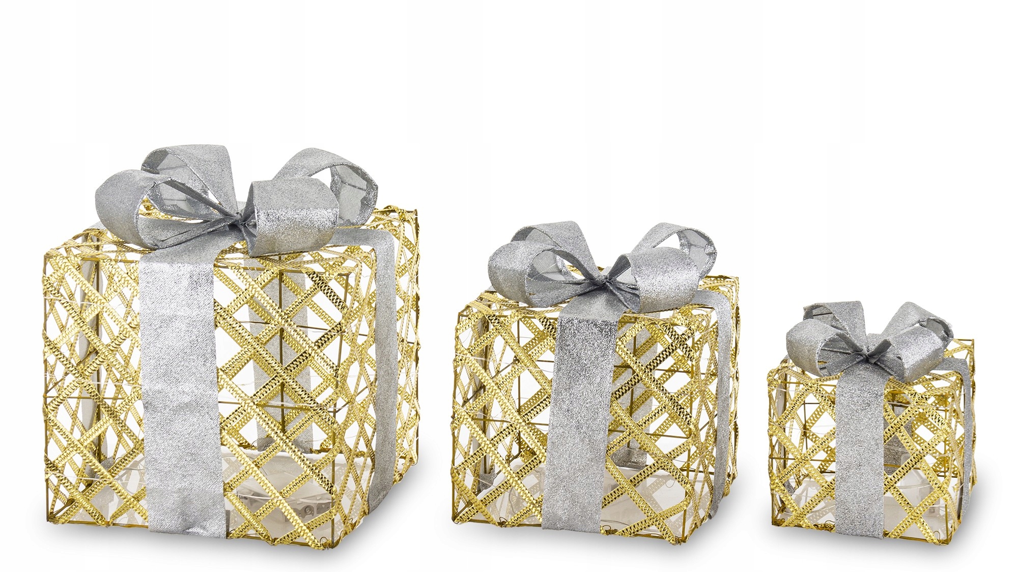 Sada Led ozdôb na darčeky na Vianoce 3 kusy pod stromček