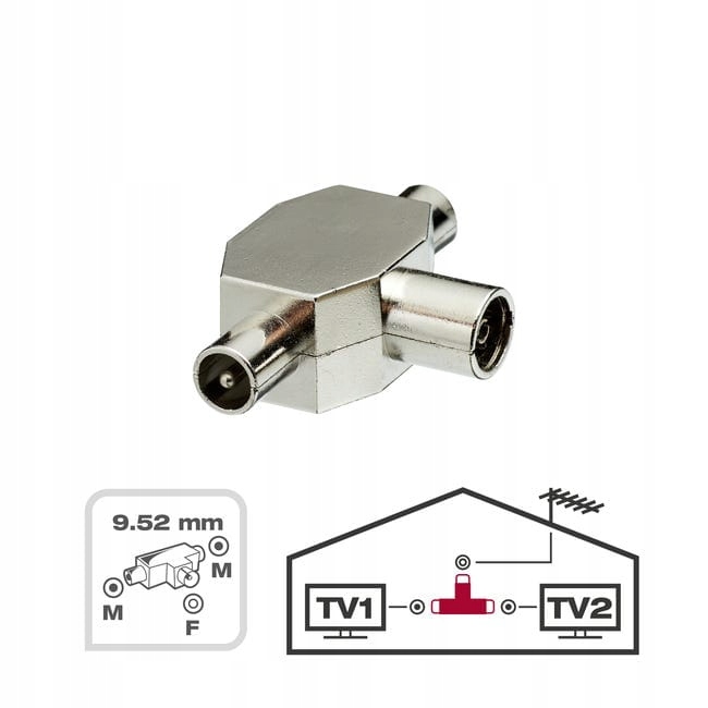 Trójnik Ant Metal 1Żeńs/2Męsk