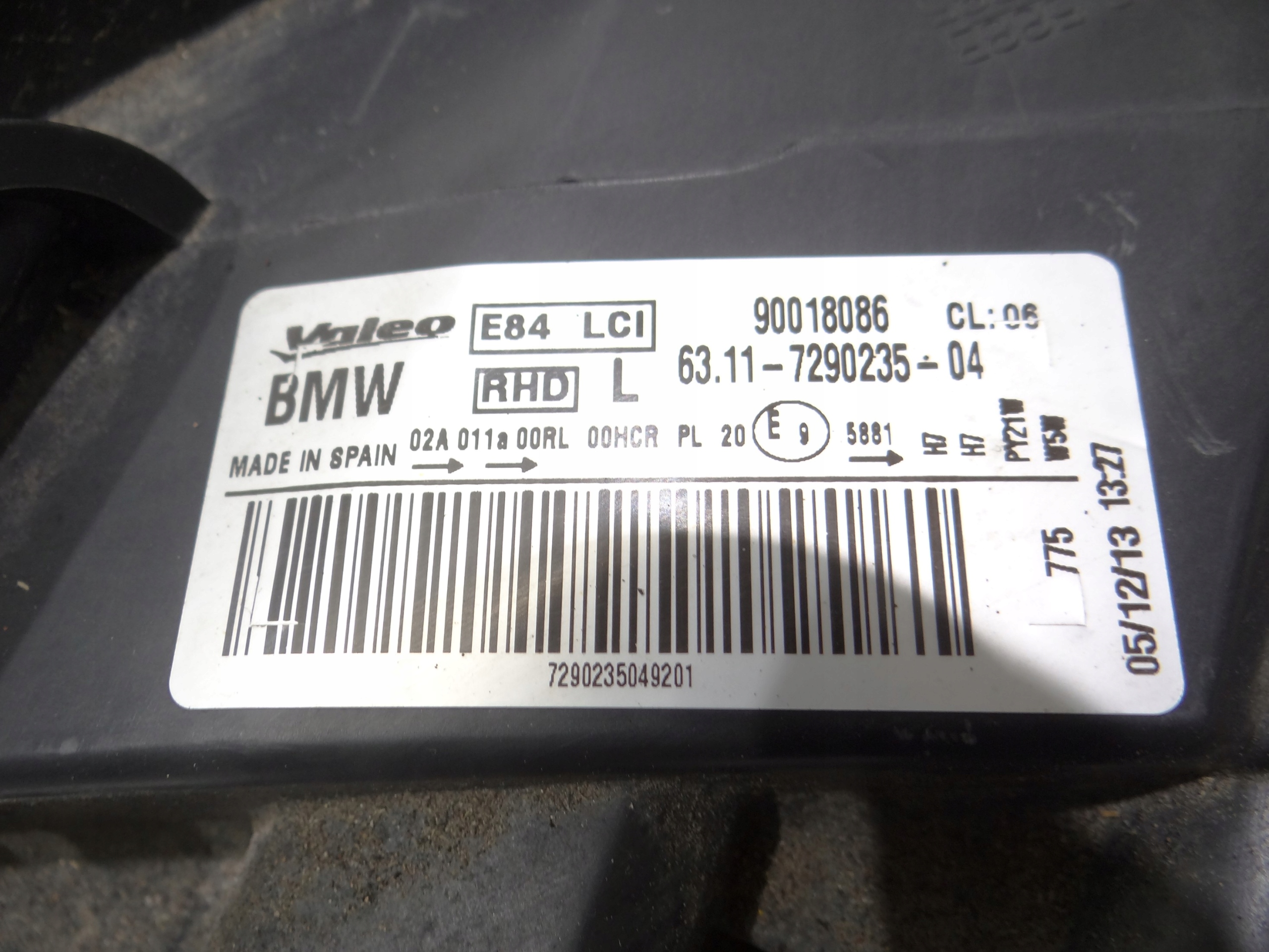 light left front BMW X1 E84 7290235