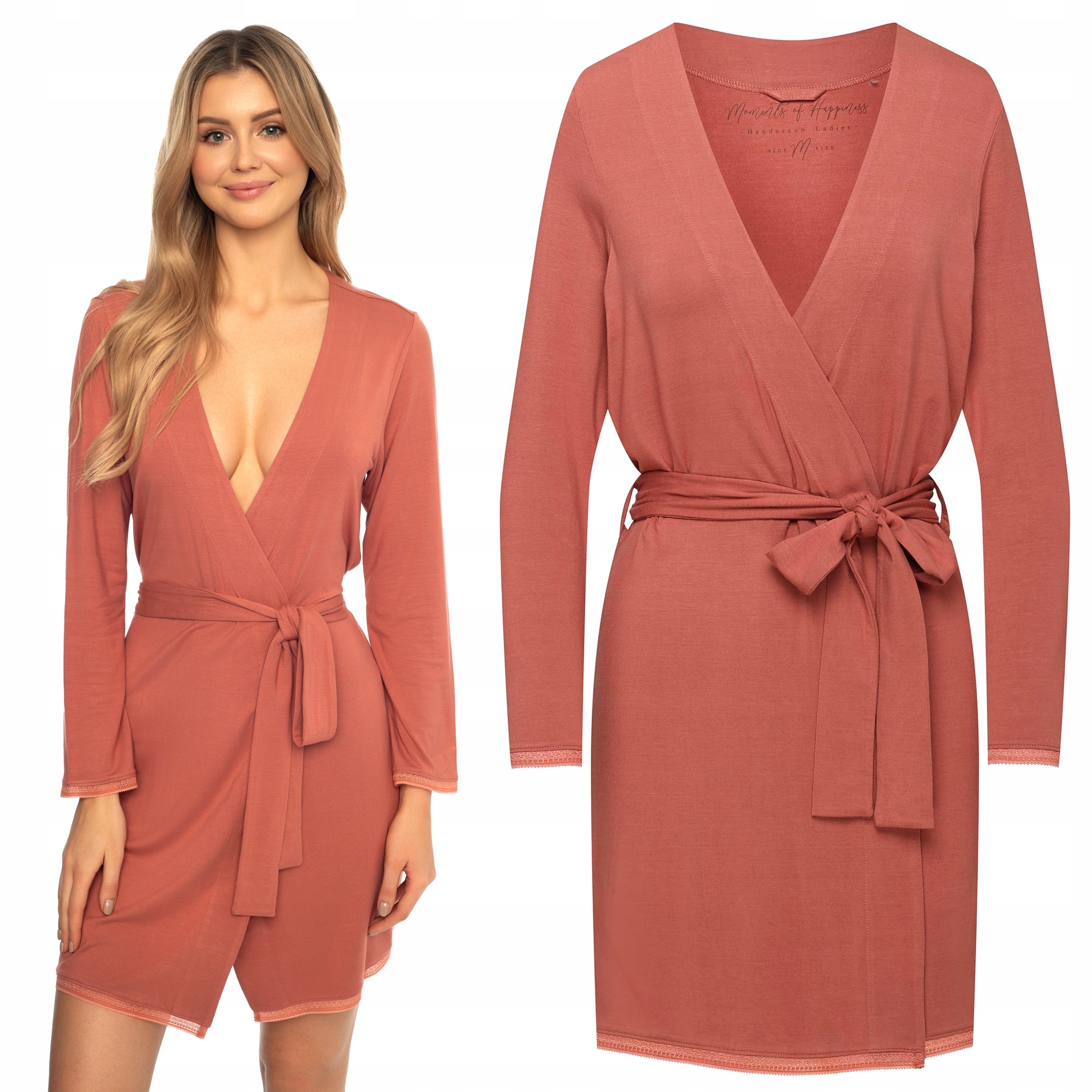 Dámský župan Henderson Alena se zavazováním v pase Viskóza XXL