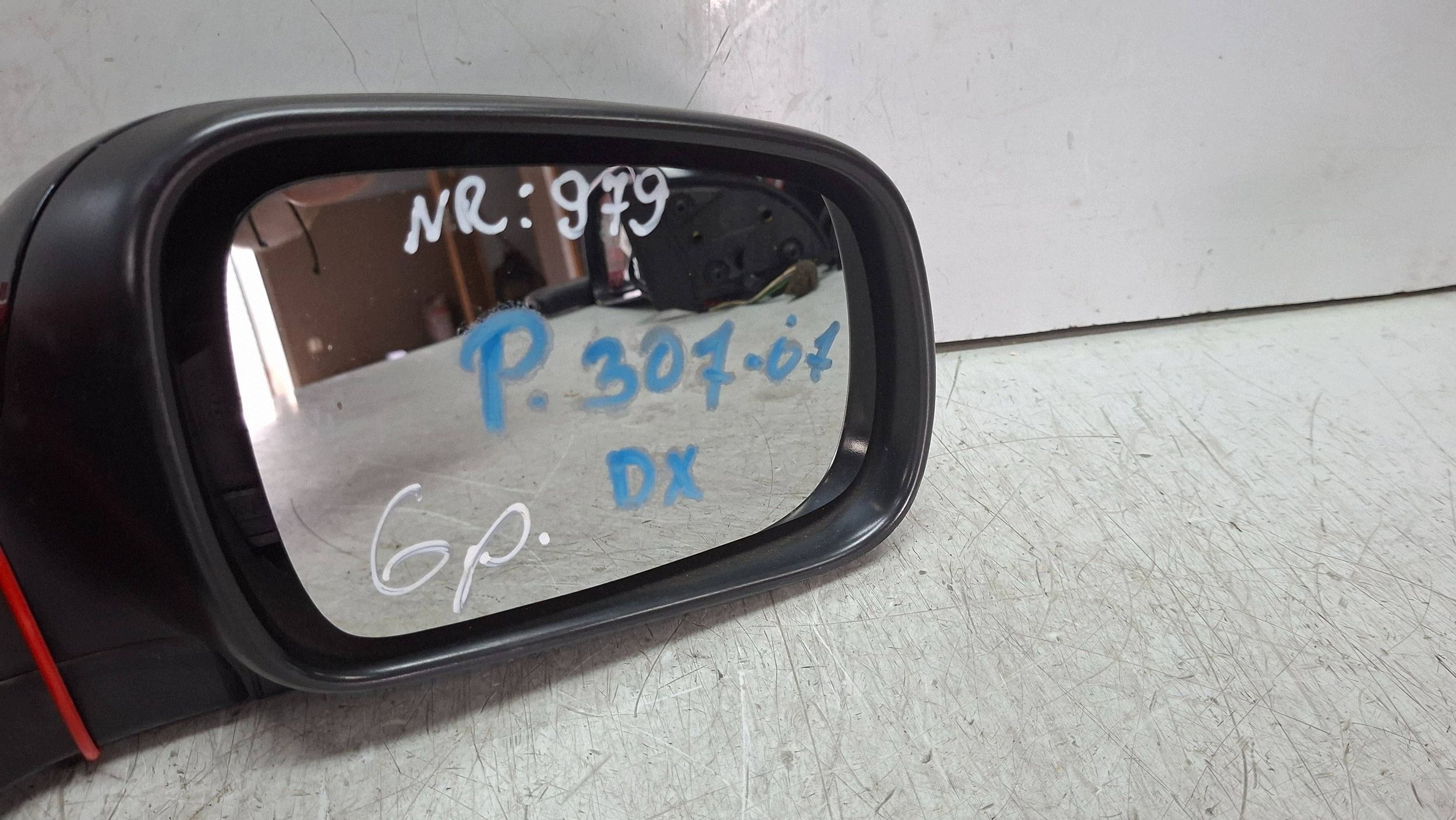 mirror right 6 vertical 96577209XT PEUGEOT 307 2001