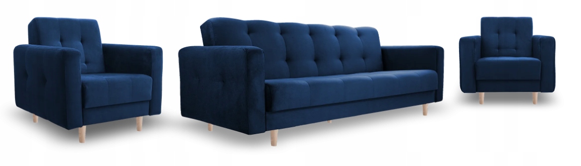 Sada Lizbona II Kronos 09 pohovka funkce spaní 2 křesla velur Výrobce