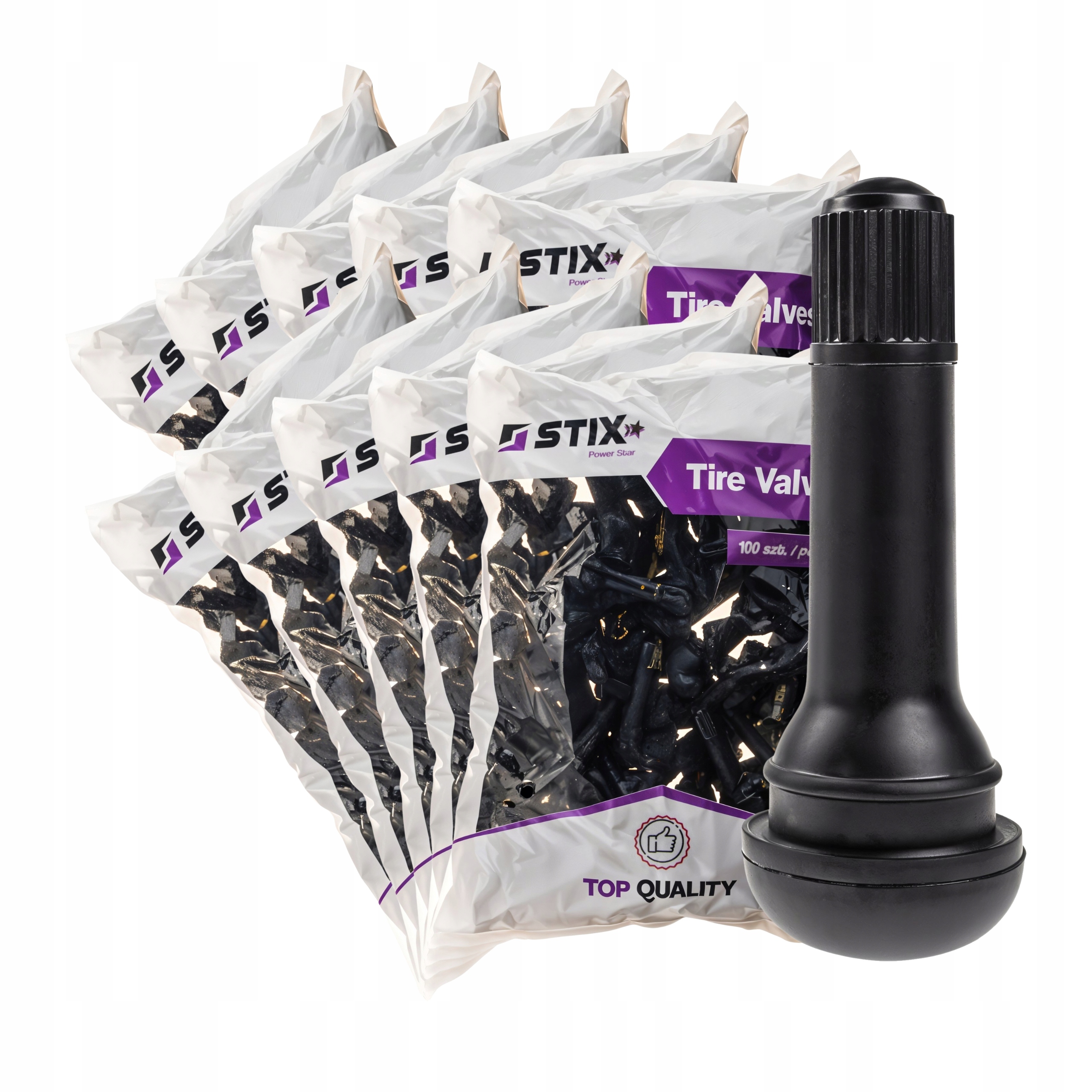 Bezdušový Ventil Ventily TR414 Pro Hliníkové Ocelové Ráfky Stix 1000KS