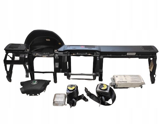 SKODA FABIA 1 I 99- DESKA KONSOLA PASY PODUSZKI MODUŁ