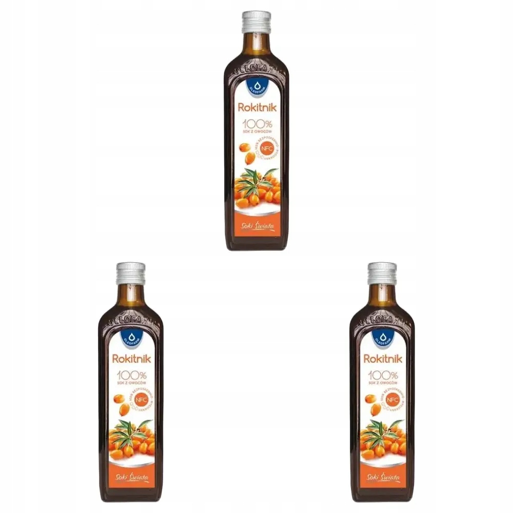 3x Oleofarm Rokitnik 100% sok z owoców, 490ml