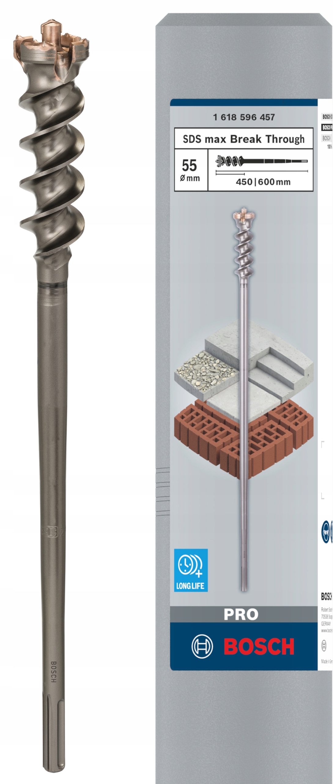 Wiertło przebiciowe Sds max-9 55x450x600mm Bosch