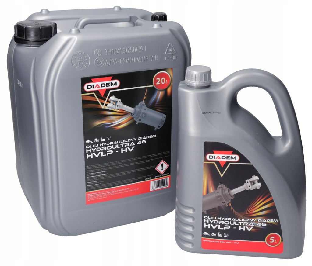 Olej hydrauliczny 46 HVLP DIADEM HYDROULTRA 20l Pojemność opakowania 20 l