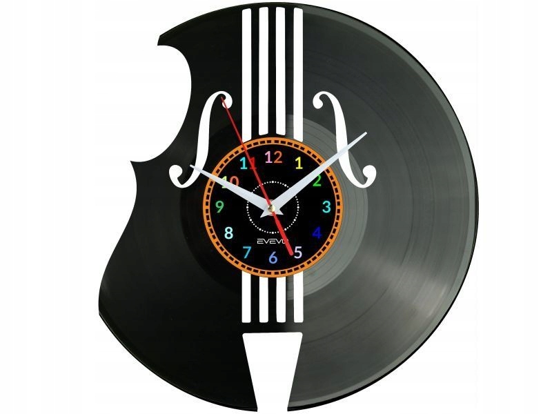 Kontrabas Nástěnné hodiny Vinylová deska Moderní dekorativní jako Dárek Ur