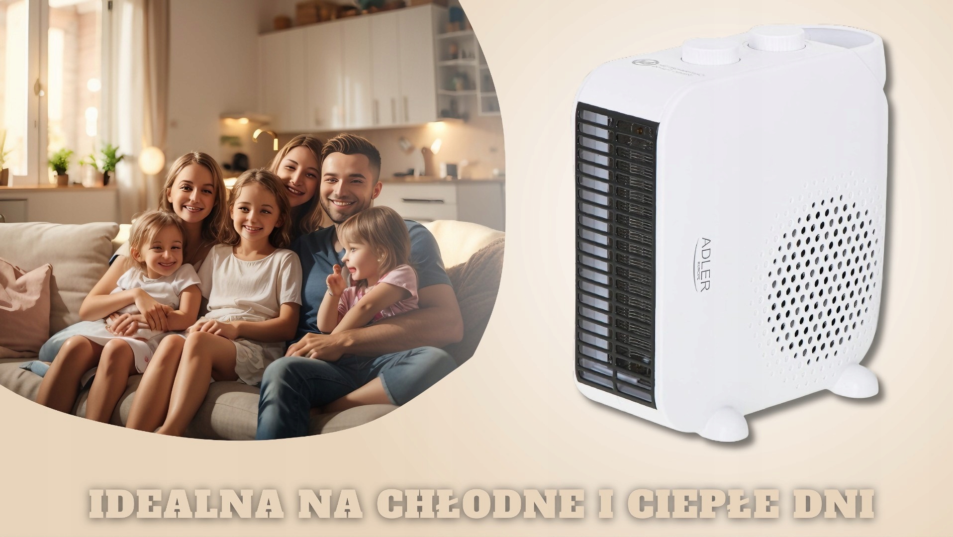 FARELKA OGRZEWANIE ELEKTRYCZNE WENTYLATOR 2 MOCE TERMOWENTYLATOR GRZEJNIK Model TERMOWENTYLATOR ELEKTRYCZNY PIECYK 2000W PREZENT