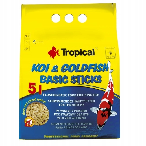 

Tropical Koi Goldfish Basic Sticks 5L/400G pokarm