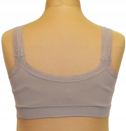 HAN 2945 biustonosz top damski bezszwowy z koronką ciemny beż 2XL/3XL Marka Han