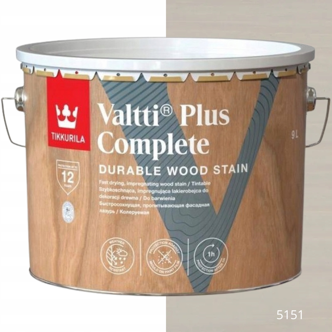 Tikkurila Lakovací Hmota Valtti Plus Complete 9L Barva 5151