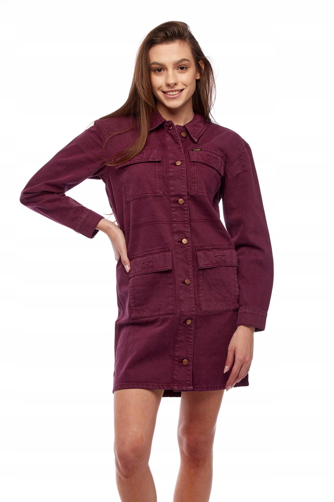 Dámské šaty Wrangler Utility Dress Wild Berry W29YML14K M